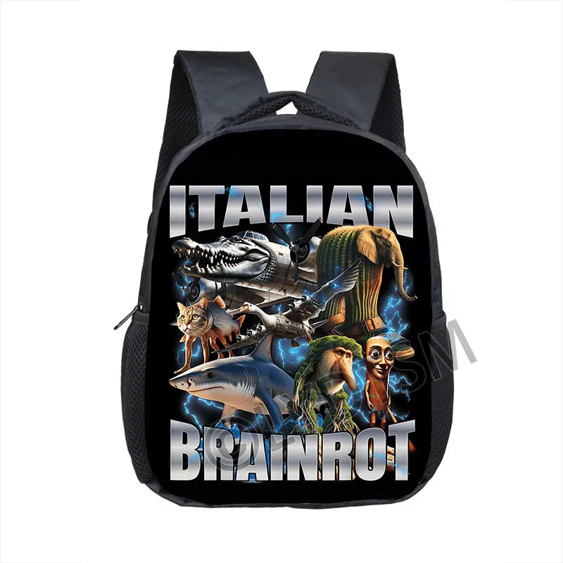 🎒 Zaino Brainrot Italiano - Tralalero Tralalà! Per Bambini 2-4 Anni