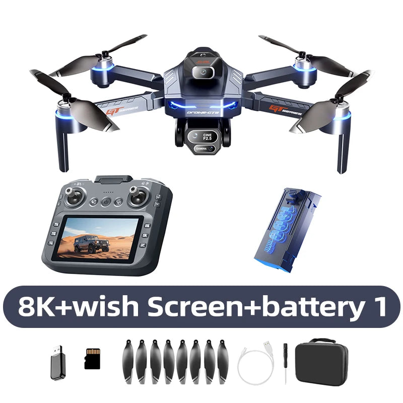 Xiaomi Mijia GT8 Drone 4K, 8K FPV, Antenna Lungo Raggio, Evita Ostacoli, Schermo LCD