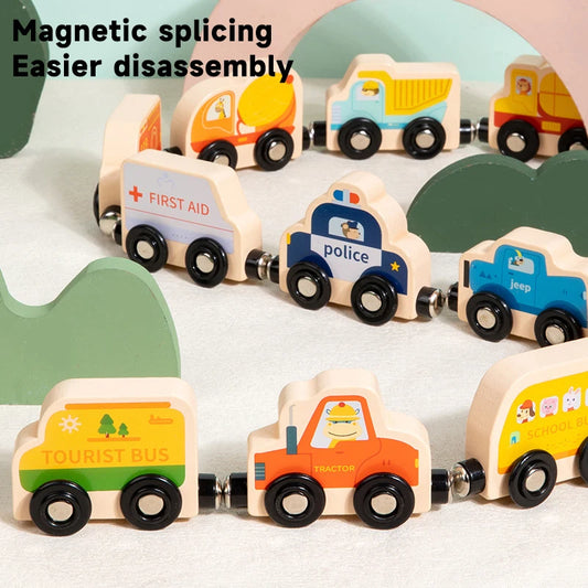 🚂 Treno Magnetico in Legno Montessori - Giocattolo Educativo