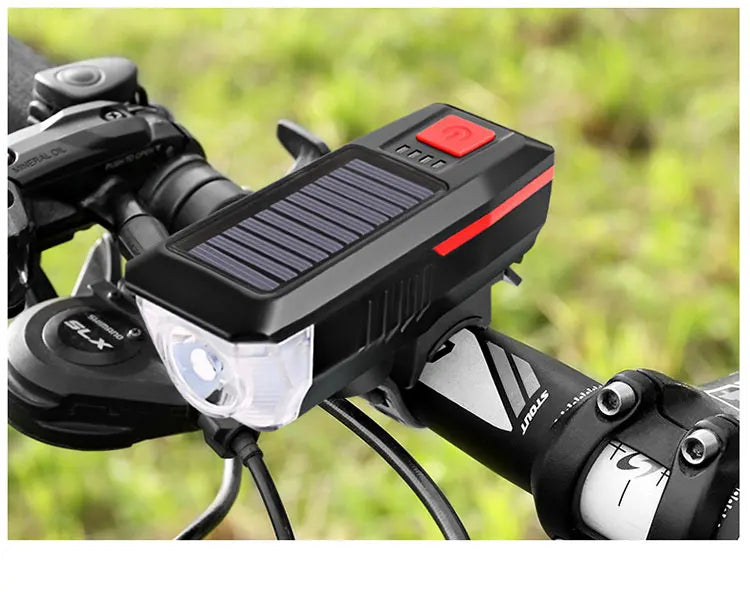 Luce Bici USB Ricaricabile - Frontale MTB/Strada, Torcia  Clacson, Display Batteria