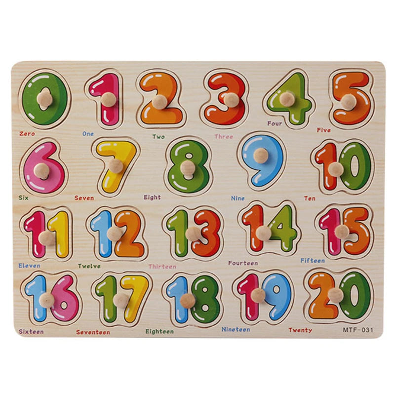 🧩 Puzzle Montessori in Legno per Bambini 1-3 Anni – Gioco Educativo per Imparare Divertendosi