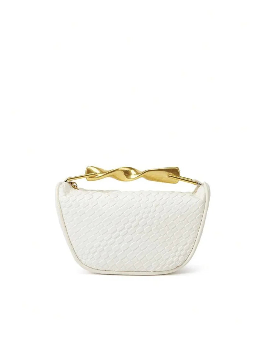 Borsa a secchiello in paglia da donna mezza luna