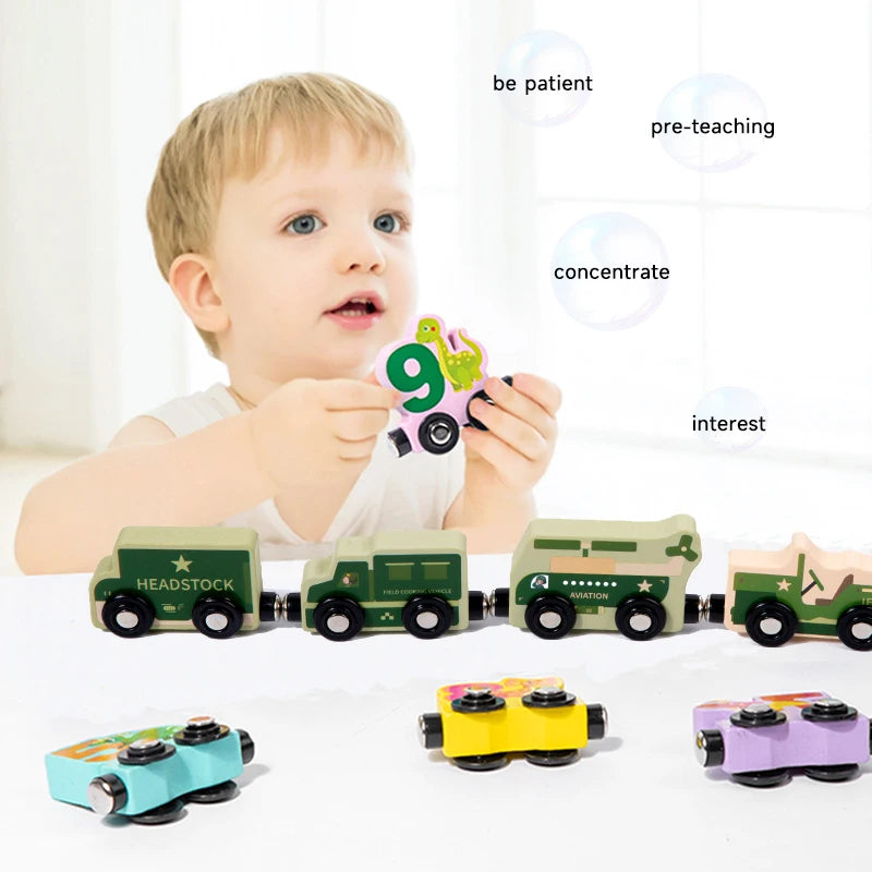 π Treno Magnetico in Legno Montessori - Giocattolo Educativo