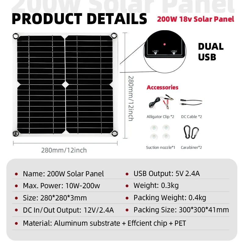 Kit Solare 6000W Off-Grid + Pannello 200W - Inverter 30A per Camper/Casa