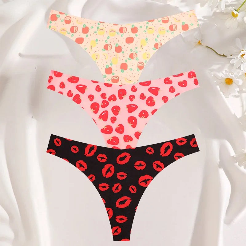 3 Mutandine Sexy Donna - Perizoma T-Back Vita Bassa - Intimo Colorato Senza Cuciture