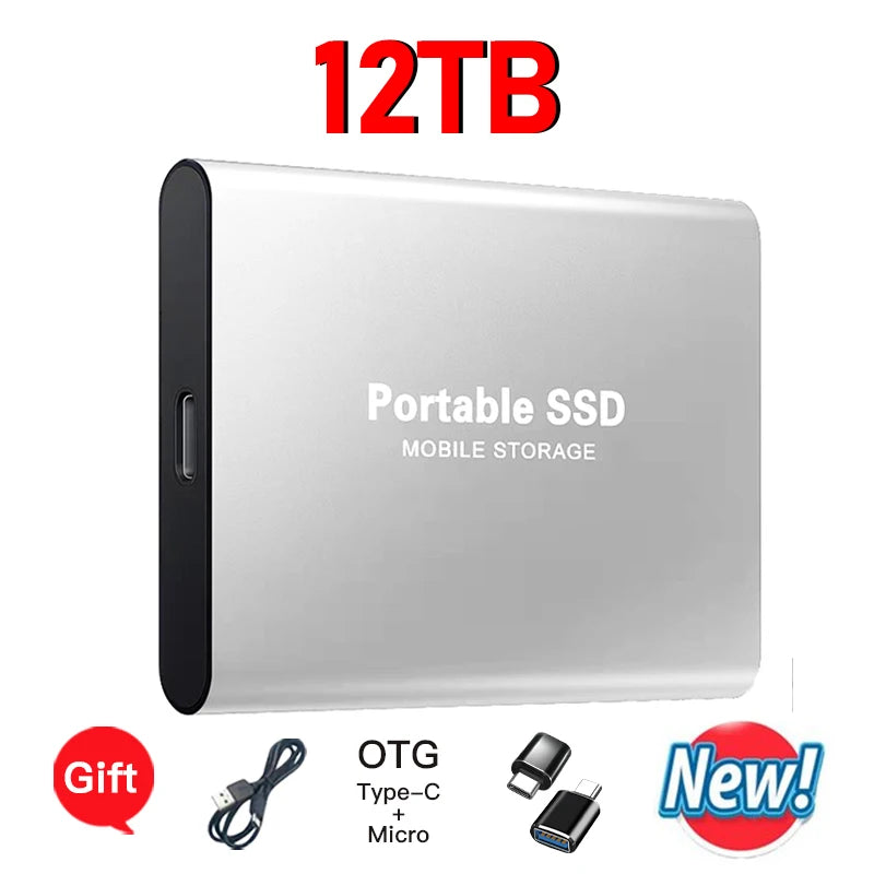 SSD Esterno Ultra Veloci Portabile Compatibile con PC/Mac/Phone!