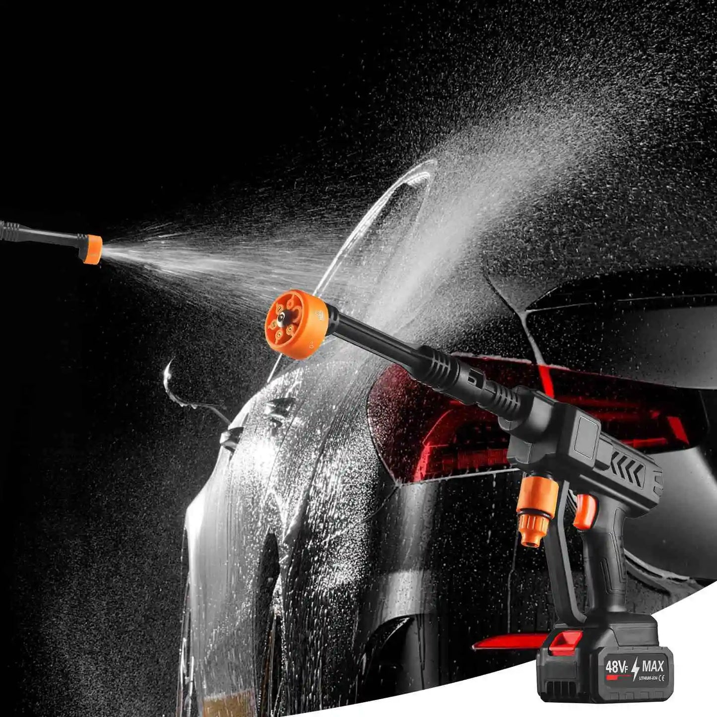 Idropulitrice a Batteria 6-in-1 ad Alta Pressione | Pistola da Giardino Senza Fili | Compatibile Makita 18V | Pulitore Universale