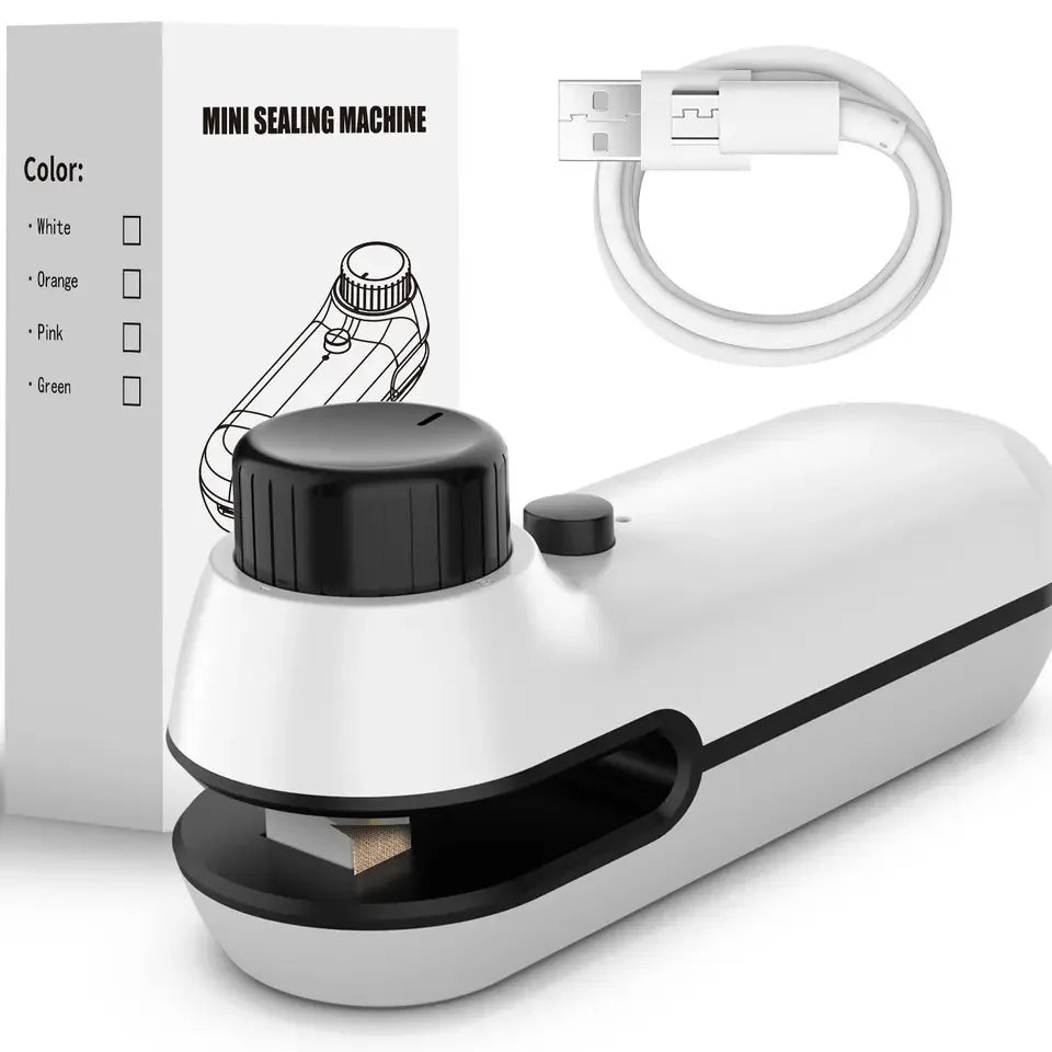 š Termosigillatore Ricaricabile USB 2-in-1 ā Sigilla Sottovuoto Snack, Cibi e Sacchetti di Plastica | Portatile, Compatto e Senza Cavo!