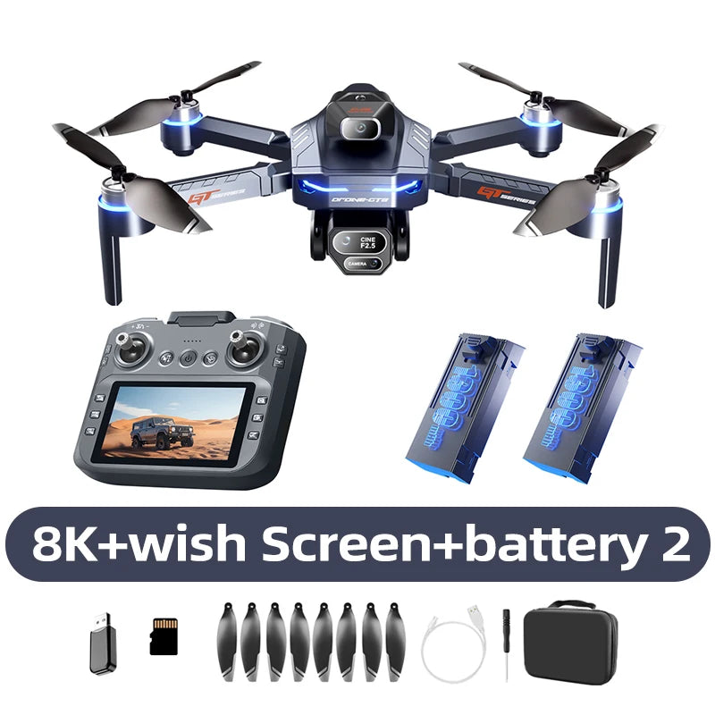 Xiaomi Mijia GT8 Drone 4K, 8K FPV, Antenna Lungo Raggio, Evita Ostacoli, Schermo LCD