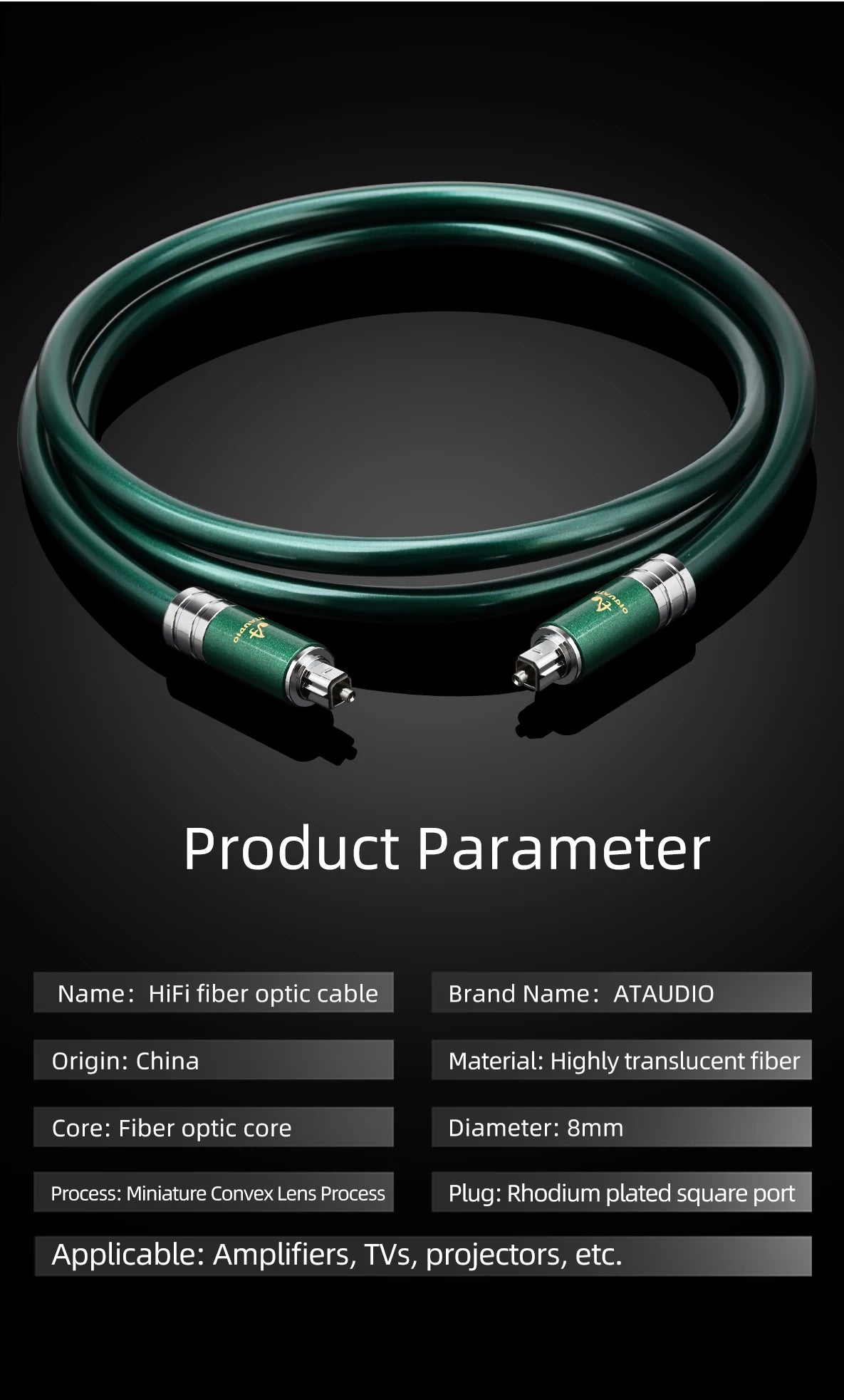 Cavo Coassiale Audio Digitale - Ottico POF per DTS 5.1, Dolby Digital