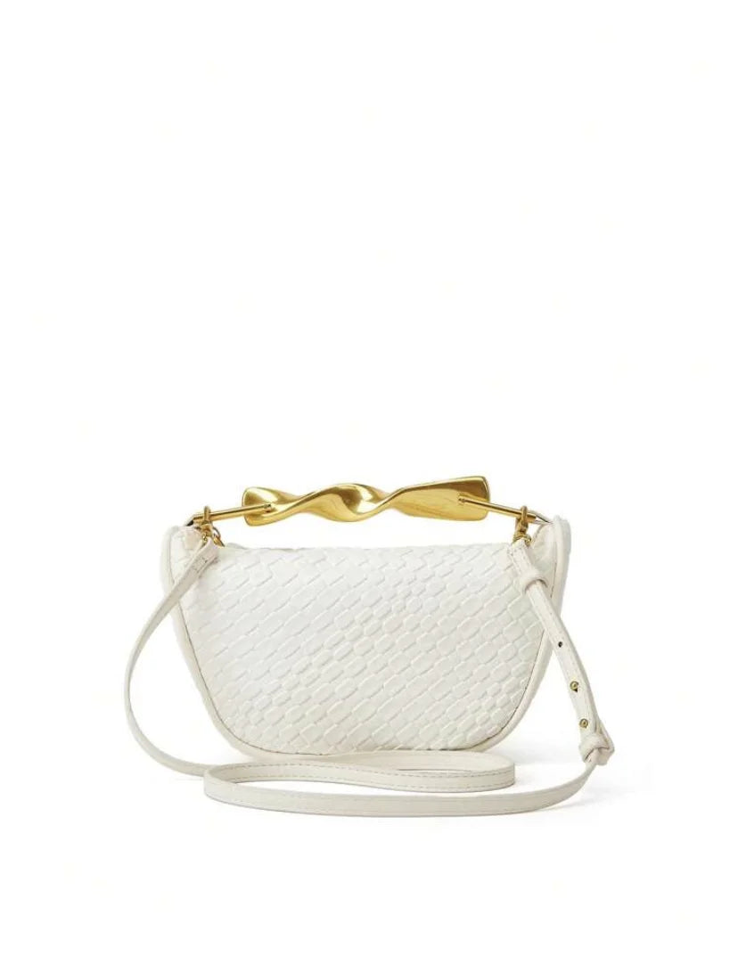 Borsa a secchiello in paglia da donna mezza luna