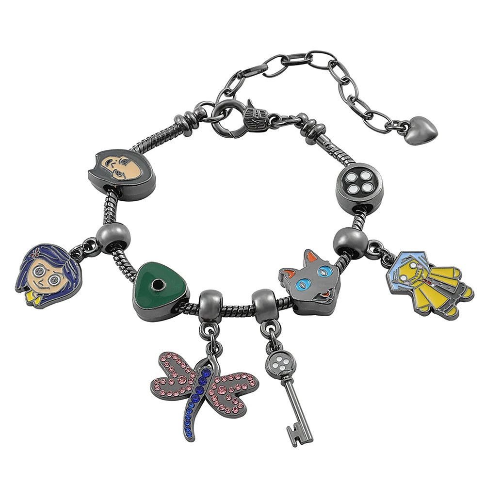 Bracciale Coraline Con Ciondoli Smalto Porta Segreta, Gioiello Regalo