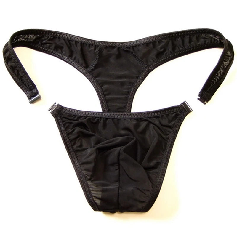 INTIMO UOMO SEXY TRASLUCIDO – Perizoma Bikini con Bottoni Gay/Tanga/T-Back