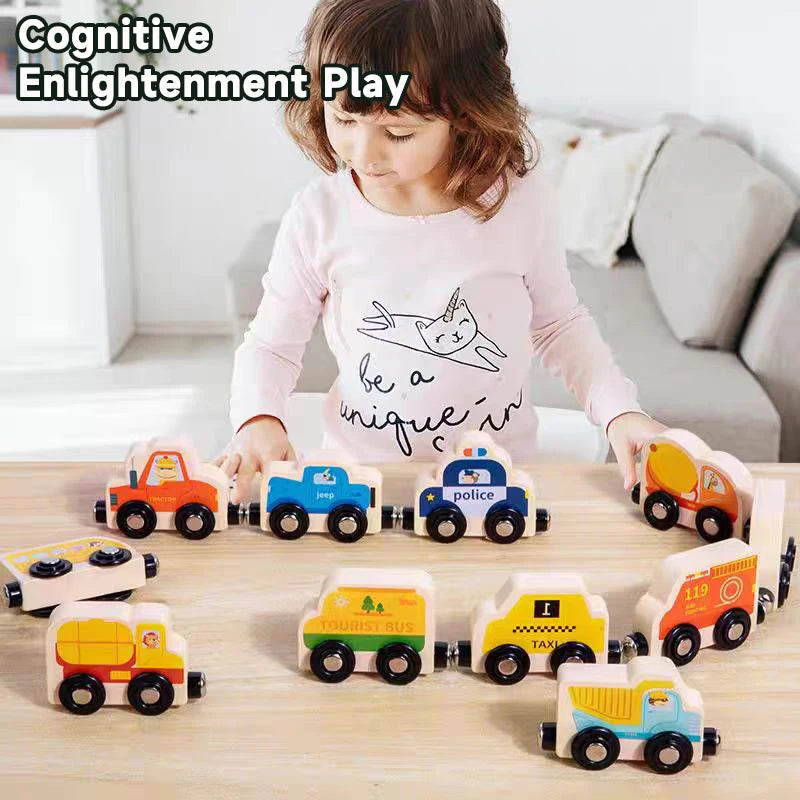 π Treno Magnetico in Legno Montessori - Giocattolo Educativo