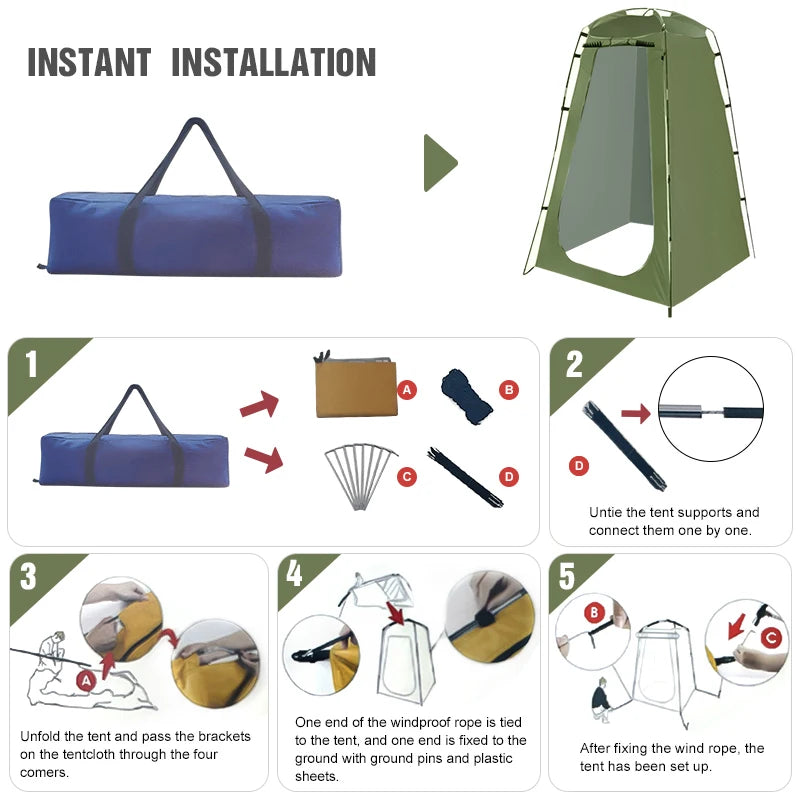 Tenda Doccia Portatile - Privacy per Campeggio, Spiaggia e Bagno