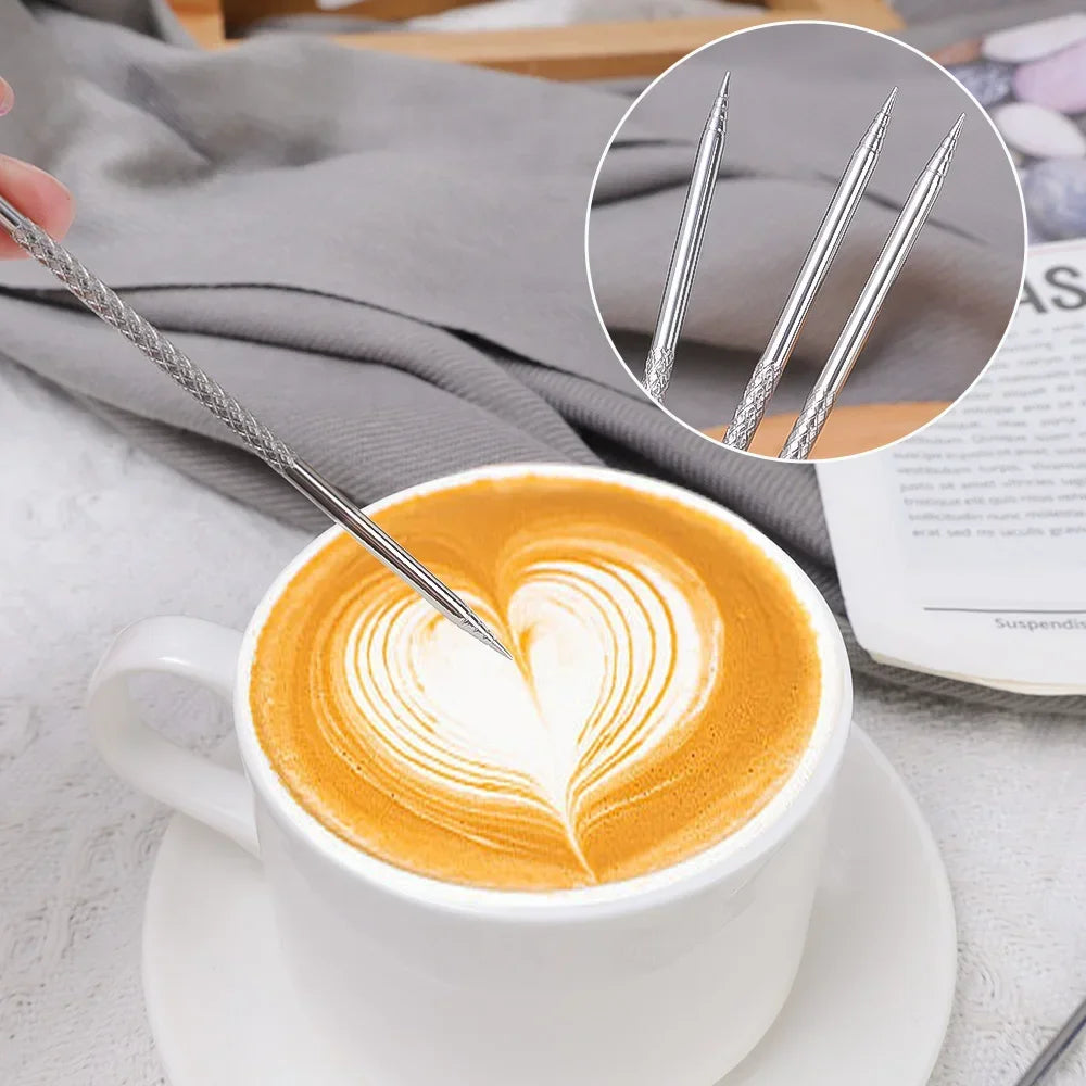 PENNA MAGICA PER LATTE ART – Trasforma ogni caffè in un capolavoro! ☕