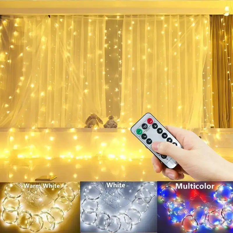 ✨ Luci a Tendina LED - 3/4/6m, Controllo Remoto, USB, per Camera e Decorazioni Natalizie!
Crea un cielo di stelle in casa! Perfectte per atmosfere magiche e romantiche. 🌟🛏️