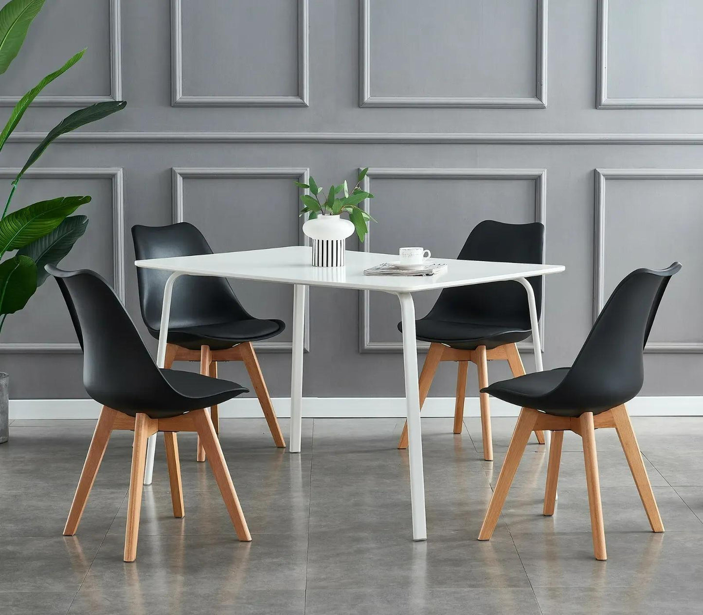 Set 4 Sedie Mod. Eva - Design Ergonomico, 7 Colorazioni, Per Interni/Esterni