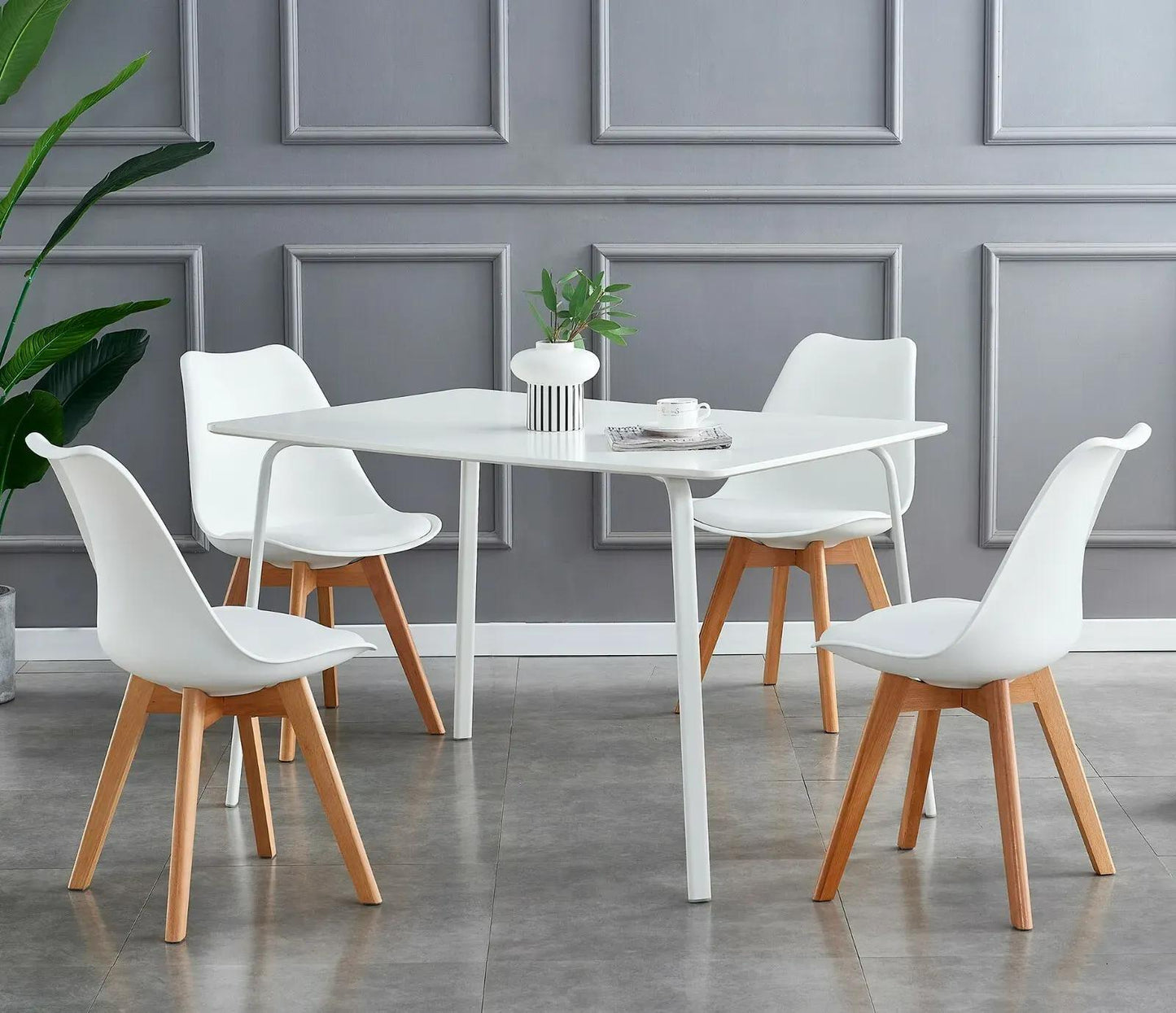 Set 4 Sedie Mod. Eva - Design Ergonomico, 7 Colorazioni, Per Interni/Esterni