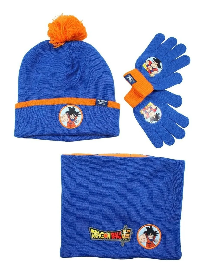 Set Cappello, Guanti e Scaldacollo per Bambini | Minnie, Topolino, Sonic, Stitch, Dragon Ball | Taglia Unica | Regalo Perfetto per Natale