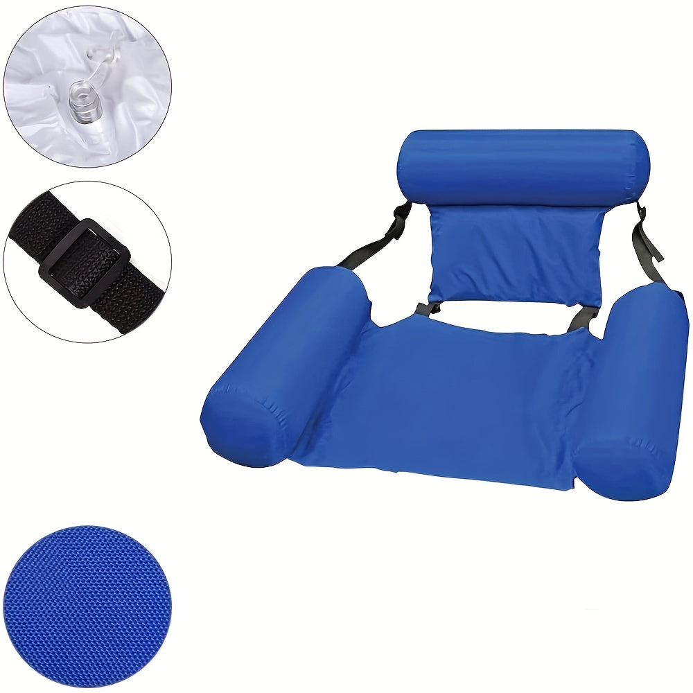 Sedia Gonfiabile Blu PVC - Ultra Resistenti per Piscina/Spiaggia, Pieghevole & Portatile