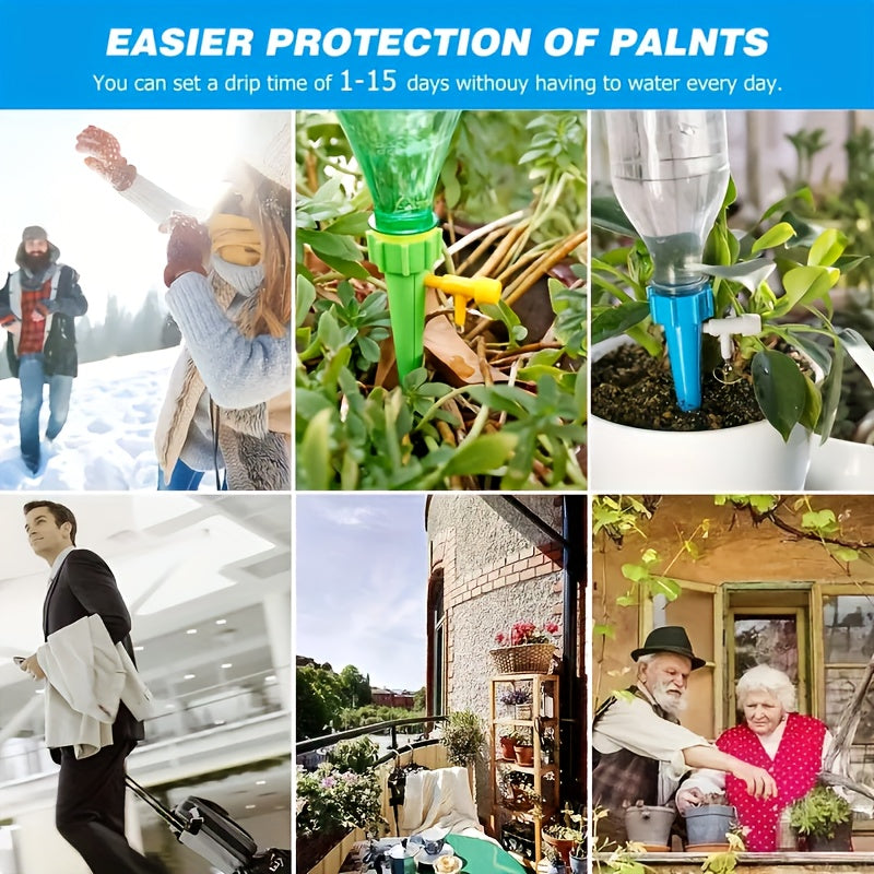 Kit 20 Irrigatori Automatici - Sistema Pigro per Piante da Esterno/Vacanze