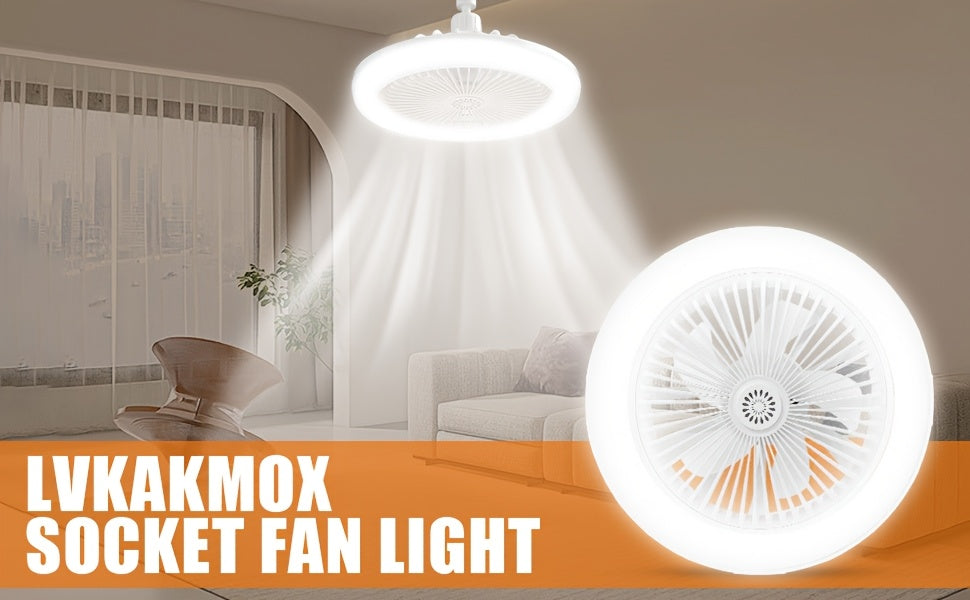 Ventilatore Soffitto LED 10" - 3 Velocità + Luce RGB 3000K-6500K, Telecomando