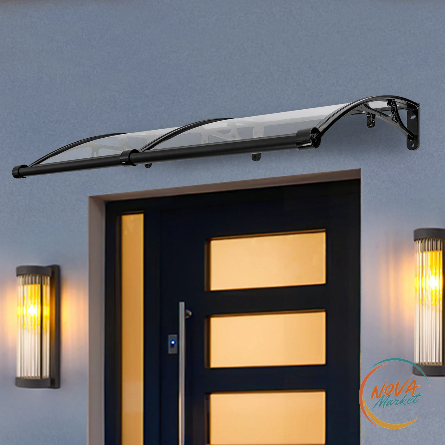 Pensilina per Porta 120x60 cm con Drenaggio
