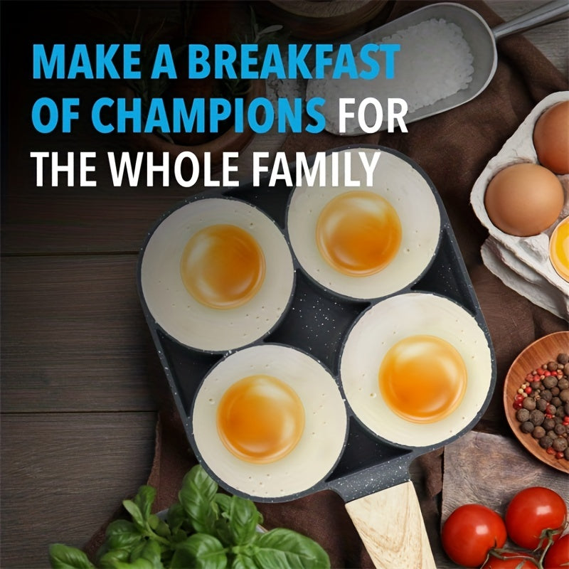 Padella 4 Fori Pietra Maifan - Antiaderente, Induzione, Per Uova/Pancake