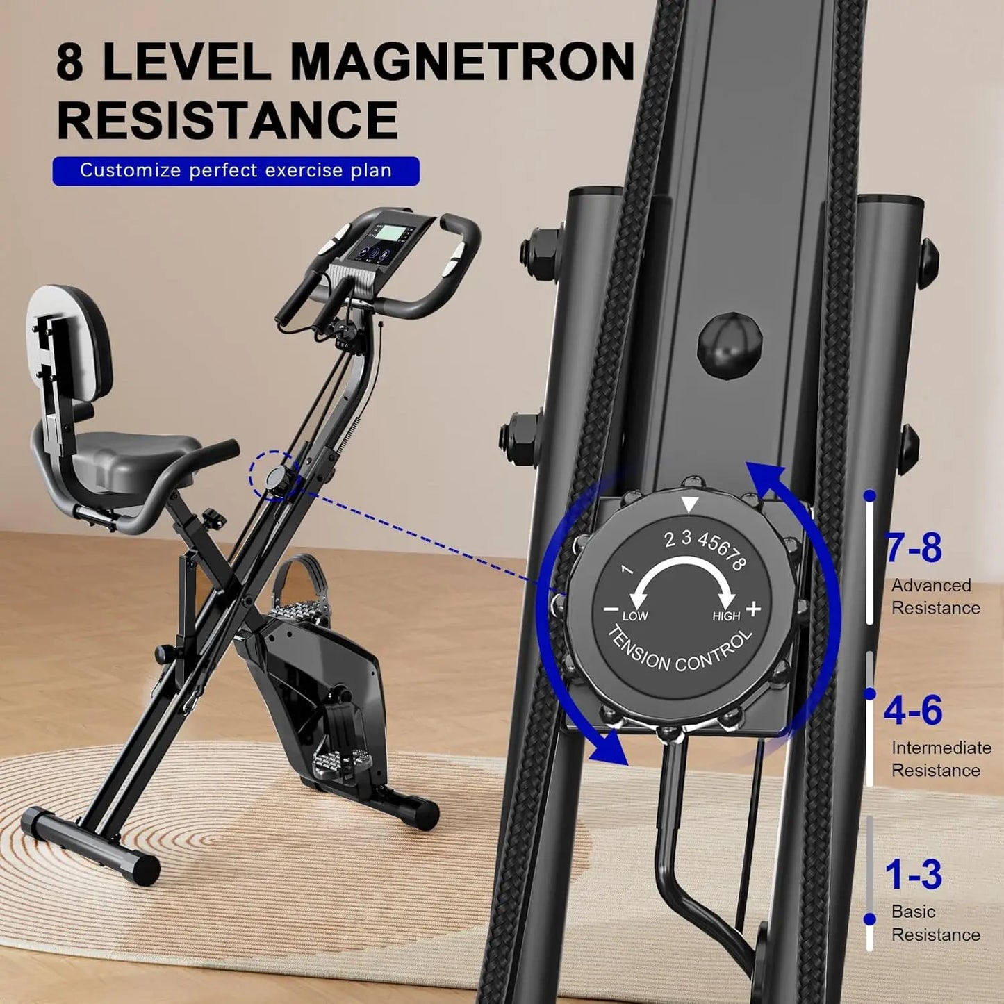 🚴‍♀️ Bici Elettrica Pieghevole - 8 Livelli Resistenza, Sensore Cardio, LCD, per Allenamento Indoor
Risparmia spazio e tonifica i muscoli! Design compatto e performance professionali. 💪✨