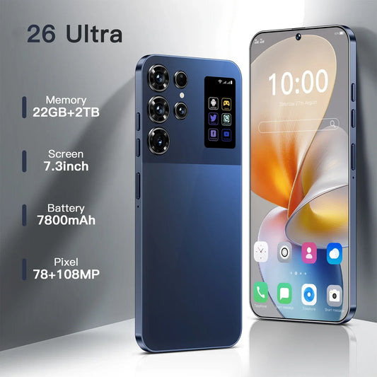 Smartphone 26 Ultra Globale 16GB+1TB | Snapdragon 8 Gen 3 | 7800mAh, 108MP, 4G/5G, Android 14