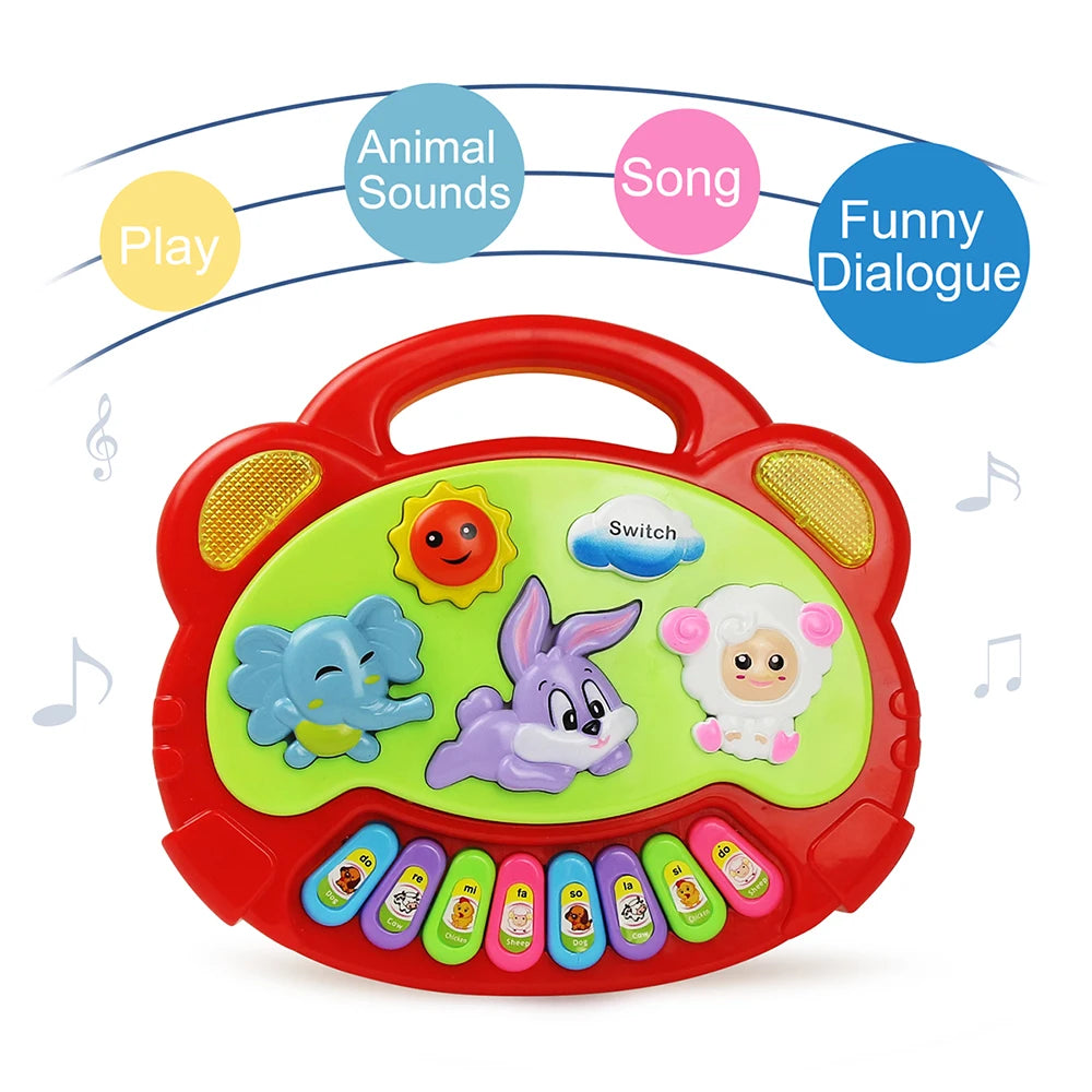 Pianoforte Bambini con Suoni Animali+ Luci - Giocattolo Musicale Educativo Regalo