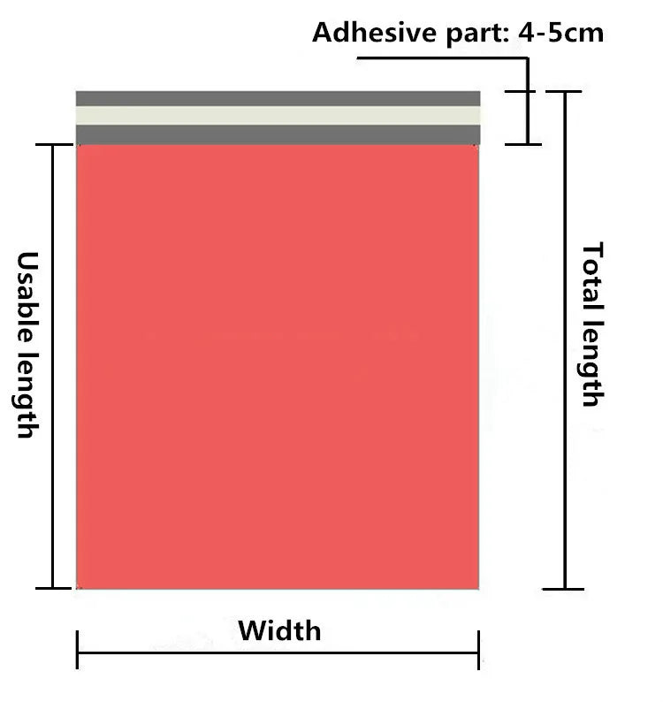 50 Buste Postali Plastica - Con Chiusura Adesiva - Per Corriere