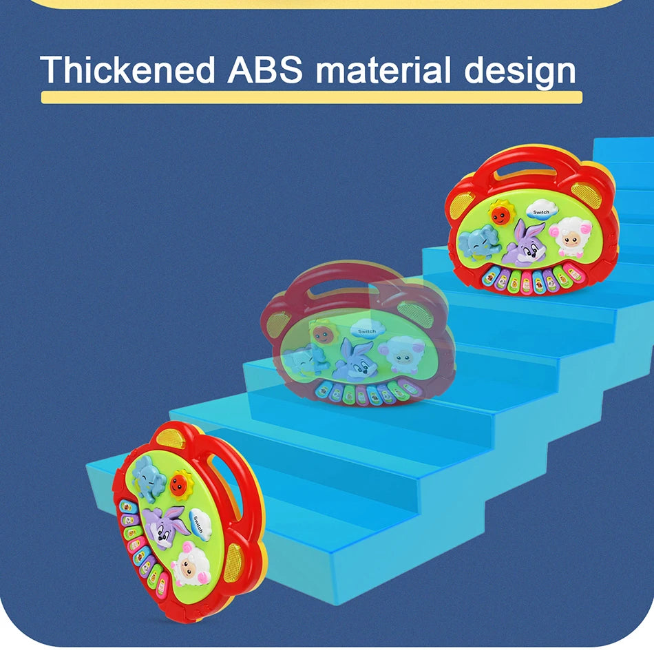 Pianoforte Bambini con Suoni Animali+ Luci - Giocattolo Musicale Educativo Regalo