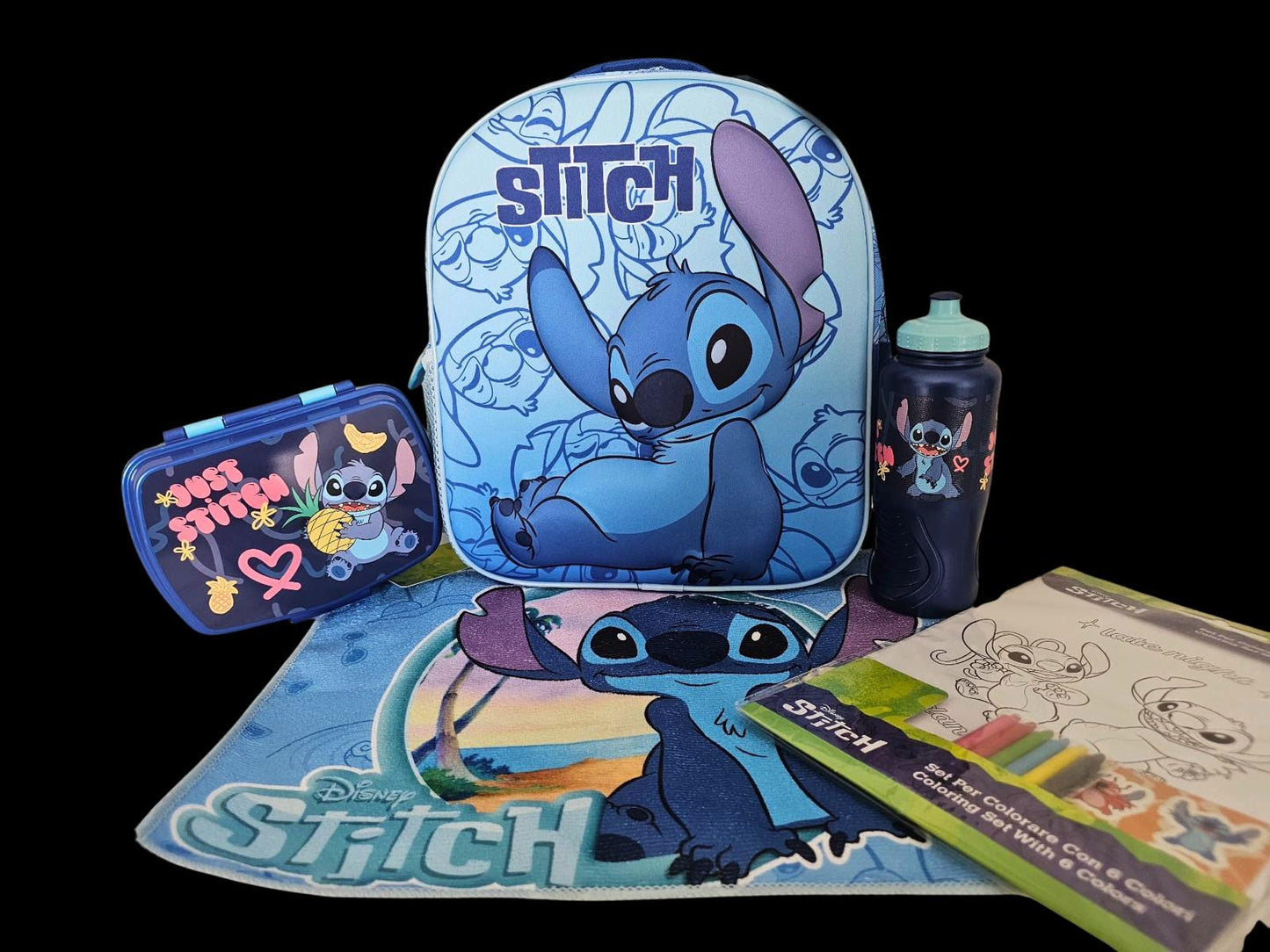 SET SCUOLA ZAINO 3D + ACCESSORI BAMBINO BAMBINA RITORNO A SCUOLA