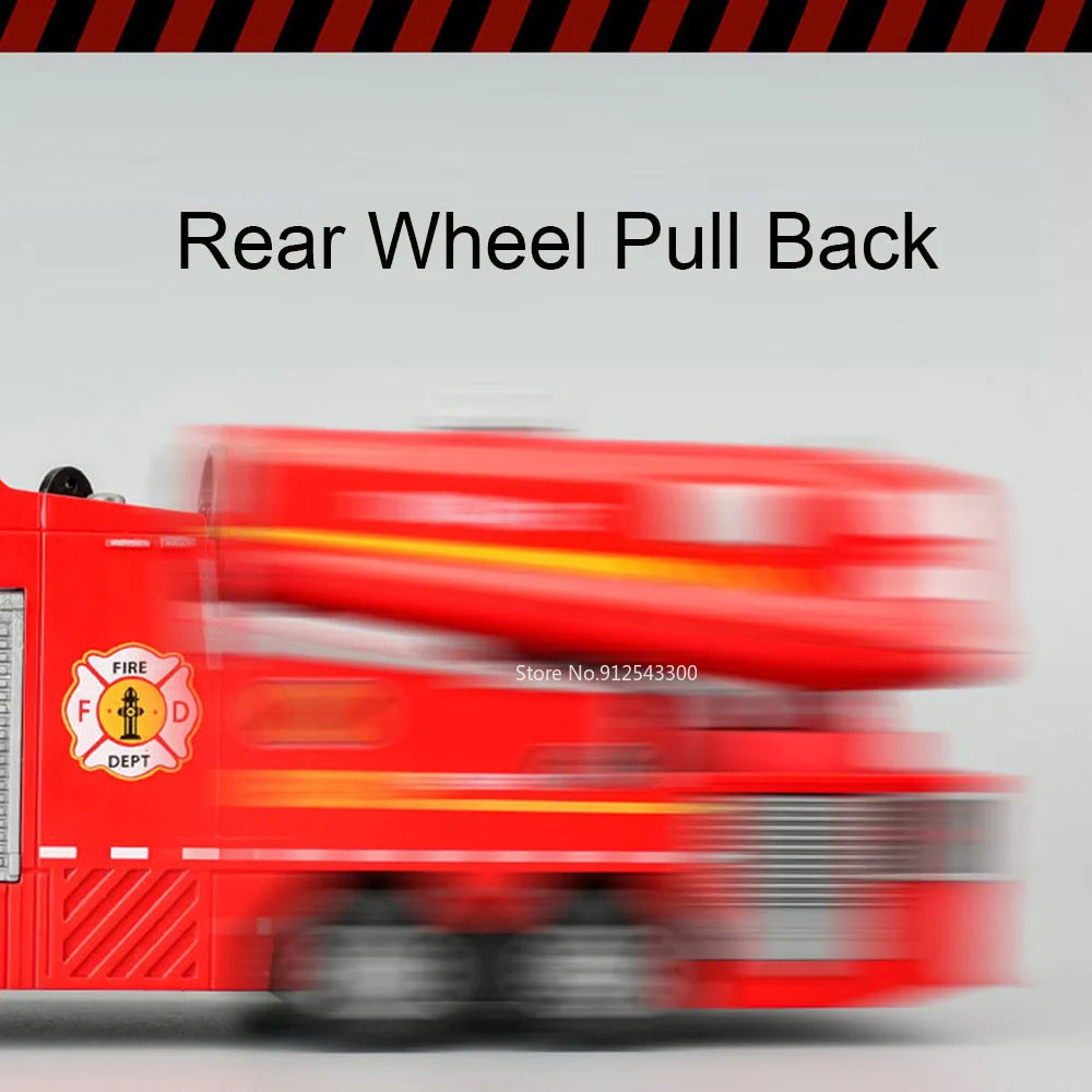 🚒 Camion dei Pompieri Giocattolo 1:32 con Luci, Suoni e Acqua Reale - Regalo Perfetto per Piccoli Eroi!