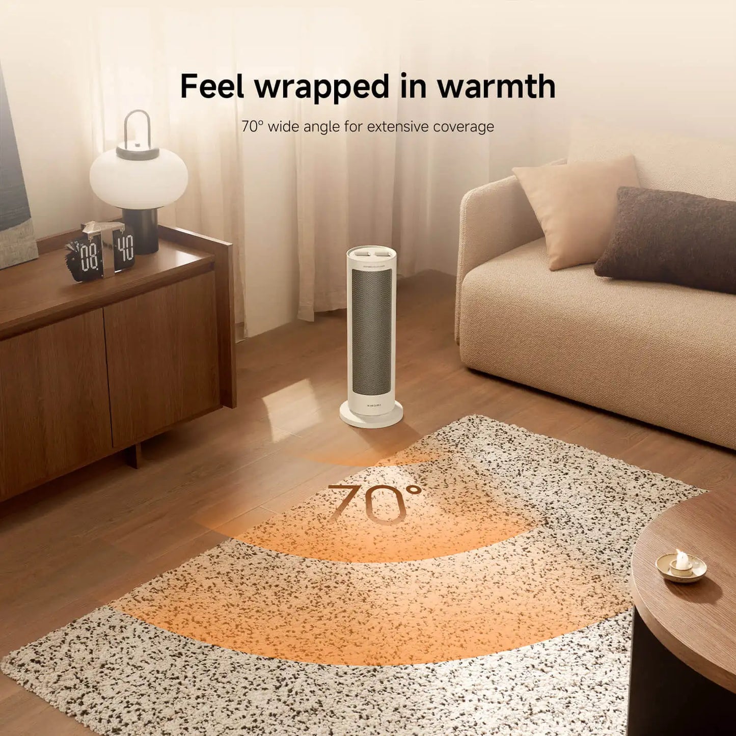 Termoventilatore Xiaomi Turbo 🔥 | Riscaldamento Istantaneo 2000W | 70° Oscillazione