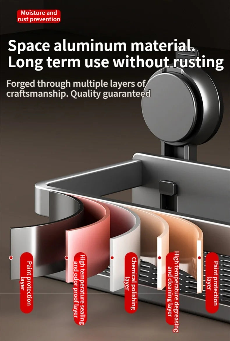 Portaoggetti da Parete Senza Trapano – 5 Secondi e il Tuo Bagno è in Ordine