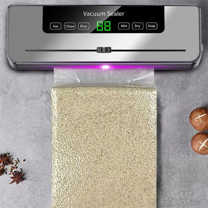 🚀 Sigillatrice Sottovuoto 220V - 5 Modalità | Automatica, per Alimenti Secchi/Bagnati + 10 Sacchetti