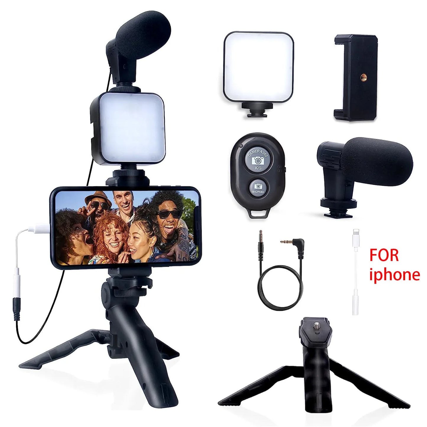 🎥 Kit Vlogging Smartphone - Microfono + Treppiede, Per TikTok, YouTube, Live!
Audio cristallino e video stabili. Per creator e influencer!