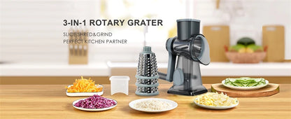 Grattugia Manuale 3 in 1 per Verdure, Formaggio e Frutta Secca