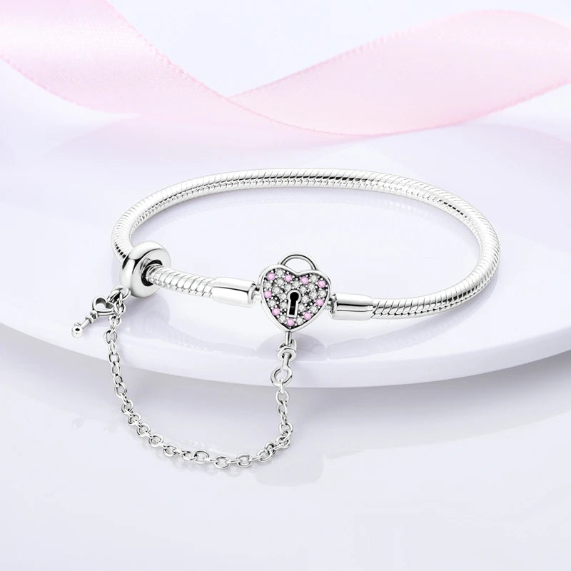 Bracciale in Argento 925 - Cuori con Zirconi, Regalo Perfetto per Donne, Gioiello Elegante e Personale