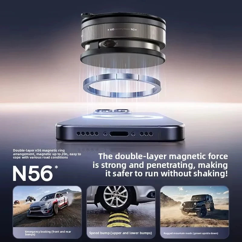 Supporto Telefono Magnetico T30 | Ventosa Sottovuoto MagSafe | Girevole Regolabile per Auto, Palestra, Specchio