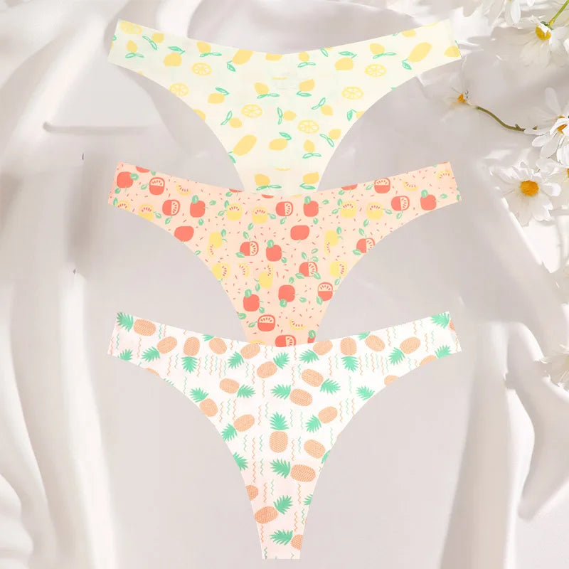 3 Mutandine Sexy Donna - Perizoma T-Back Vita Bassa - Intimo Colorato Senza Cuciture