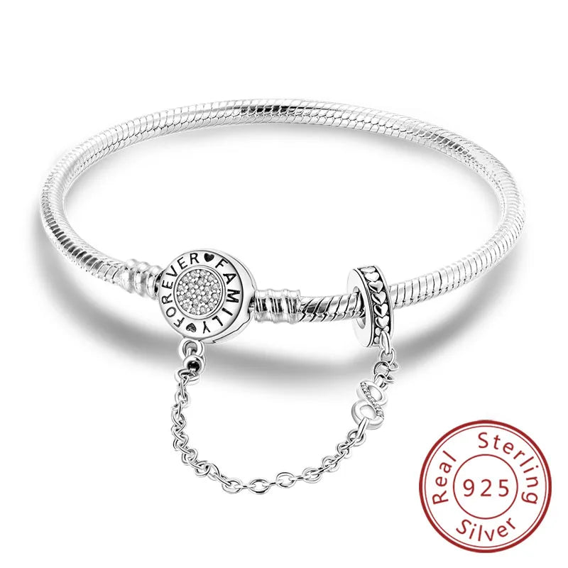 Bracciale in Argento 925 - Cuori con Zirconi, Regalo Perfetto per Donne, Gioiello Elegante e Personale