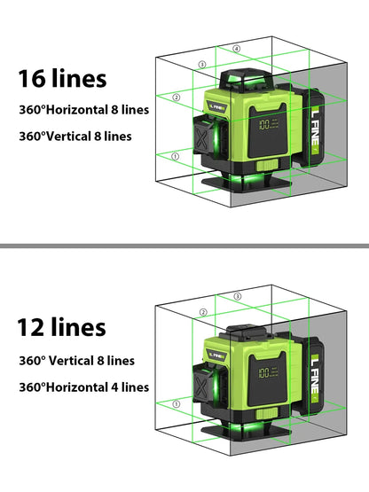 Livello Laser Professionale 16 Linee 360° Autolivellante