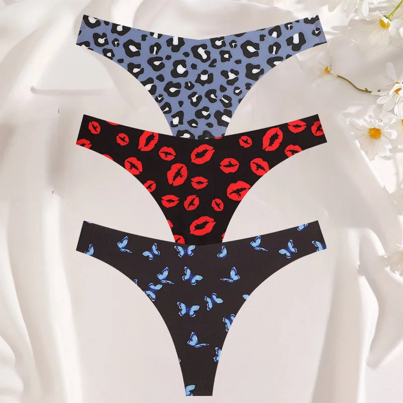 3 Mutandine Sexy Donna - Perizoma T-Back Vita Bassa - Intimo Colorato Senza Cuciture