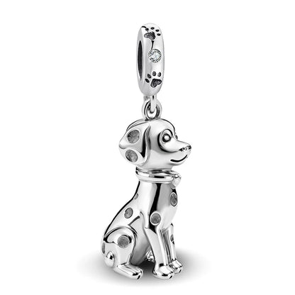 Perline Braccialetto 925 Argento Sterling | Charm Cane, Farfalla, Polpo | Gioielli Fai Da Te