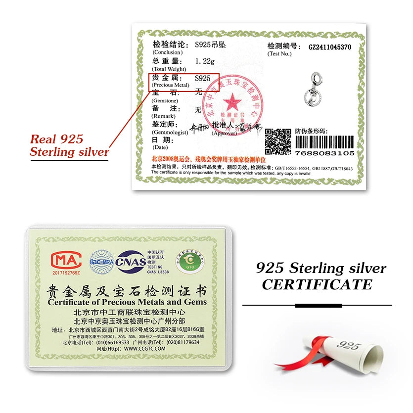 Perline Braccialetto 925 Argento Sterling | Charm Cane, Farfalla, Polpo | Gioielli Fai Da Te