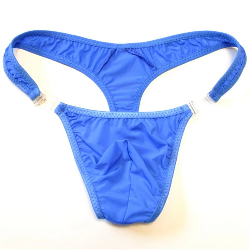 INTIMO UOMO SEXY TRASLUCIDO – Perizoma Bikini con Bottoni Gay/Tanga/T-Back